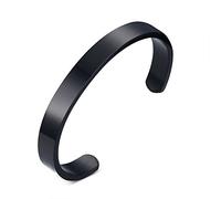 VNOX Gravure Bracelet Personnalisé Acier Inoxydable 3/4/5/8mm Relation Amicale Couple Bracelet d'inspiration Familiale ID Message Bracelet Manchette Bijoux pour Hommes Femmes