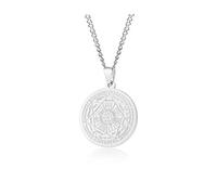 VNOX Pendentif Seals of The Seven Archangels / Metatron's Cub/Saint Michel Collier plastron Pendentif amulette Bijoux en acier inoxydable Pierre de lave, Acier inoxydable, Pierre volcanique