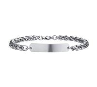 VNOX Personnalisé Gravure Hommes femmes Couple Bracelets, Soeur Famille Cadeau De La Saint Valentin (argent- 21cm)