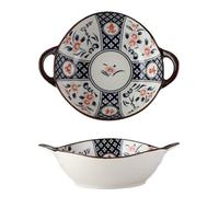 VNsdSD Bol à nouilles instantanées en céramique, grands bols Ramen avec poignée, lot de 2, bol soupe l'oignon profond, four micro-ondes