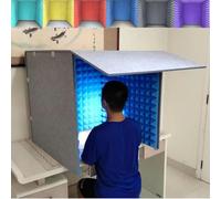 VNsdSD Cabine d'isolation phonique for home-studio, cabine de microphone en mousse cubique, for studio d'enregistrement, podcasts, chant et diffusion(Green)