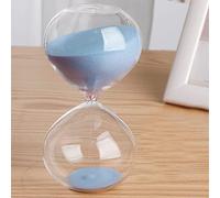 VNsdSD Minuterie de 45/60 minutes, sablier portable, grand format, coloré, verre transparent et lisse(Light Blue,60 minutes(14.5 * 7.5cm))