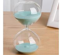 VNsdSD Minuterie de 45/60 minutes, sablier portable, grand format, coloré, verre transparent et lisse(Mint Green,45 minutes(14.5 * 7.5cm))
