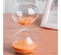 VNsdSD Minuterie de 45/60 minutes, sablier portable, grand format, coloré, verre transparent et lisse(Oranje,45 minutes(14.5 * 7.5cm))