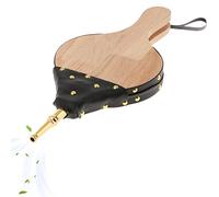 VNsdSD Souffleur de cheminée traditionnel en bois, souffleur d'air manuel au coin du feu, buse métal for poêle à, maison, barbecue, camping plein air(02 models)