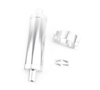 VNSMM Chauffage Diesel Silencieux D'échappement Rond en Acier Inoxydable De 24 Mm pour Voiture, Camion, Caravane, Chauffage De Stationnement, Air, Diesel Tuyau à air Chaud(Silver)