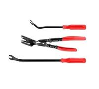 VNSMM Kit d'outils de démontage de Garnitures de Voiture 3 pièces, Pince de démontage de Clips de Panneau pour intérieur de Tableau de Bord de Porte stéréo(Red)