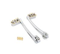VNSMM Levier Selecteur de Vitesse Pliant Leviers de changement de vitesse talon-pointe pour Harley Touring Road King Street Electra Glide Softail Slim Fat Boy FLRT(Chrome Gold)