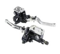 VNSMM Moto De Levier Paire d'embrayage Maître-Cylindre de Frein hydraulique pour Moto, 7/8", Embrayage, Levier, poignée, Guidon, 50cc-300cc(Silver)