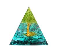 VNSTKWW Orgonite Pyramide, Chakra Ornement Cristal Améthyste Cristal,Reiki Guérison Boule de Cristal Pyramide Obsidienne Cristal Ornement pour Décoration Maison 60mm