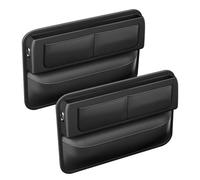 VNUNMALC 2 Pièces Organiseur Siège Auto Cuir pour Audi Q4 e-tron 2022-2024, Boîte Rangement Universelle Remplisseur d'Espace pour Portefeuilles Téléphones Clés Cartes