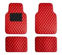 VNUNMALC Tapis Sol Cuir Voiture pour Alfa Romeo 159 2005-2012, 4 pièces Antidérapants Imperméables Tout Temps Moquettes, sur Mesure Avant Arrière Interieur Accessoires, D/Red