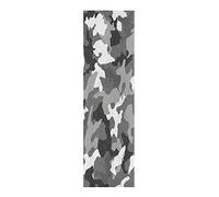 Vnurnrn Art Camouflage Gris Blanc Noir Planche à Roulette Bande Grip de Skateboard Antidérapante Sans Bulles Papier de Verre 84x23cm Longboards Scooter Autocollants