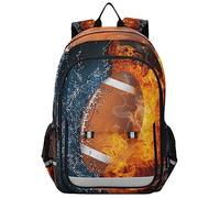 Vnurnrn Cadeaux D'Art Sports Football De Rugby Sac à Dos Garçons Filles Enfant Étudiants Cartable Sac a Main pour Ordinateur Portable de Voyage Femme Homme