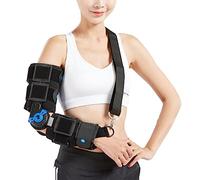 VNVFJKLO attelle de coude, Attelle de coude Confortable for Dormir la Nuit, orthèse stabilisatrice Post-opératoire Ajustable for récupération après Une blessure au Bras(Right)