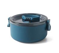VNVFJKLO Boîte à lunch, Boîte à lunch ronde grande capacité Bento avec couvercle étanche, portable et isotherme for le bureau(Blue(single))