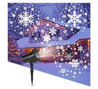 VNVFJKLO Lampe de projecteur, Lampe de Projection Flocon Neige rotative à LED d'extérieur étanche IP65 for Noël et Holi(White Snowflakes)