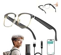 VNVFJKLO Lunettes connectées, Lunettes Bluetooth intelligentes, Appel, Assistant Vocal IA, écoute de Musique, Prise Photos, Microphone et Haut-Parleur intégrés(B,A)