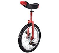 VNVFJKLO monocycle, Monocycles de 18 Pouces for Adultes, Roues antidérapantes, pneus Montagne, Exercice d'auto-équilibre, vélo d'équilibre, Sports Plein air, Fitness(Red)