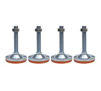 VNVFJKLO Pieds de Mise à Niveau, 4 Pieds autonivelants réglables, nivellement Robuste, D'100×120, M20, galvanisés, Acier Inoxydable