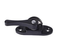 VNVFJKLO poignées de fenêtre, Verrou de porte/fenêtre en plastique et métal, poignée sécurité antivol, verrou coulissant bidirectionnel forme croissant(Black)