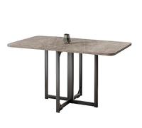 VNVFJKLO Table à Manger Pliante, Table à Manger Pliante, Table Peu encombrante, dîner Polyvalente, Pliable légère, Assemblage Facile, 4 6 Personnes(Grå,L 120CM/47.2IN)