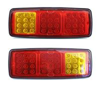 VNVIS 2 x 12V LED Feux arrière avec 3 functions désign fin pour camion tracteur camping-car caravane bus