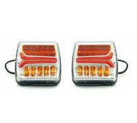 VNVIS 2x 12V 24V LED feu arrière au néon indicateur dynamique pour caravane de remorque de camion