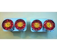 VNVIS Lot de 2 feux arrière LED 24 V en acier inoxydable pour camion, remorque, caravane, camping-car, bus