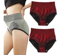 VNVPRM 1/2/4Pcs Graphene Fiber Restoration High Waist Briefs,Graphene Honeycomb Body Shaping Control Underwear Briefs (Color : B-2pack, Size : XL(65-80 Kg))