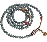 VNwizribc Bracelet de méditation Bodhi Root 108 Mala | Yoga de méditation bouddhiste tibétain de plusieurs tailles vertes : 108 perles de racine de Bodhi multicouches