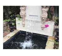 VNwizribc Déversoir de Cascade en Acier Inoxydable 304 | Noir argent 20-150 cm for jardin étang piscine arrière-cour(Schwarz,60cm)