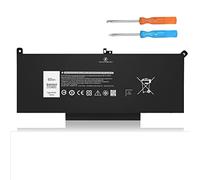 VNYUNQWE F3YGT Batterie 7490 pour Dell Latitude 7480 2 x 39 G 60 WH pour Dell Latitude 12 7000 7280 7290/13 7000 7380 7390 P29S002/14 7000 7480 7490 P73G00 Série 02 DM. 3WC KG7VF P73G 451-BBYE