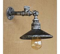 VOAAJKBFB Creative Intérieur Escaliers Restaurant Applique Rétro Café Bar E27 Fer Métal Mur Lumière Couloir Luminaire Commercial Industrie Décoration(Grey)