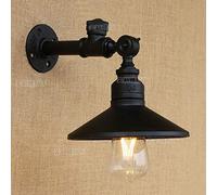 VOAAJKBFB Creative Intérieur Escaliers Restaurant Applique Rétro Café Bar E27 Fer Métal Mur Lumière Couloir Luminaire Commercial Industrie Décoration(Nero)