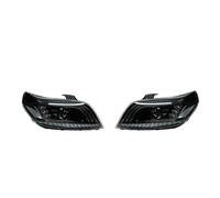 VOALVT Feux Avants Voiture Pour Chevrolet Pour Aveo 2008-2012 Phares Avant À LED Avec Feux Jour Clignotants Feux Route Et Lentilles Projection Angel Eyes Phare Avant