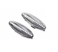 VOALVT Feux Position Latéraux Dynamiques LED Fumés Pour Toyota Pour Yaris Mk2 P9 Pour RAV4 Mk3 ACA3/ALA3 Pour Auris Mk1 E15 Lndicateurs Latéraux(Dynamci Crystal)