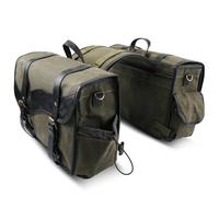 VOALVT Moto Sac pour Davidson pour Sportster pour Touring Sacoches De Moto en Toile Cirée Imperméable(Green)
