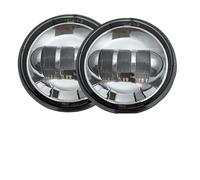 VOALVT Phare Avant Moto Pour Electra Pour Glide Pour Ultra Pour Limited Pour FLHTK 2010-2016 2PCS 30W 4.5" Pouces Moto LED Feu Brouillard 4.5" Lampes Passage Auxiliaires(Chrome without Halo)