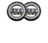 VOALVT Phare Avant Moto Pour Electra Pour Glide Pour Ultra Pour Limited Pour FLHTK 2010-2016 2PCS 30W 4.5" Pouces Moto LED Feu Brouillard 4.5" Lampes Passage Auxiliaires(Chrome with Halo)