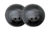 VOALVT Phare Avant Moto Pour Electra Pour Glide Pour Ultra Pour Limited Pour FLHTK 2010-2016 2PCS 30W 4.5" Pouces Moto LED Feu Brouillard 4.5" Lampes Passage Auxiliaires(Black without Halo)