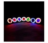 VOALVT Phare Avant Moto Pour Goldwing Pour GL1800 2001-2017 Pour Goldwing Pour F6B 2013-2015 Phare De Moto Demon Angel Eye HID Projecteur Lumière Frontale(Red and green)
