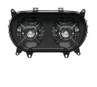 VOALVT Phare Avant Moto Pour Route Pour Glide 2015-2020 Phare Moto 124W Double LED Projet Phare Avec DRL H4
