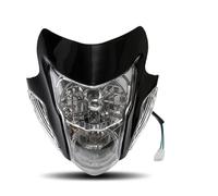VOALVT Phare De Moto Avec Tête De Mort Et Clignotant Abat-jour De Moto Tout-terrain Phare Modifié