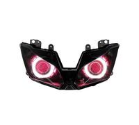 VOALVT Pour NINJA300 Pour ZX6R 2013-2016 Phare Avant LED Angel Eye Pour Moto, Compatible Avec(Bule)