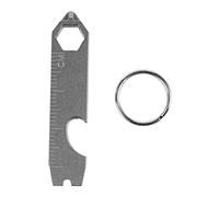 VOANZO 1 Barre de Levier en Alliage de Titane, Porte-clés, Outil Multifonction avec décapsuleur, clé, Tournevis, Clip pour Outil Multifonction extérieur, Accessoires de Camping