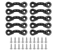 VOANZO 10 PCS Kayak Pont Boucles Nylon Pad Eye Tie Down Kayak Pad Eye Kit Portable avec 20 Vis Kayak pour Kayak Canoë Bateau