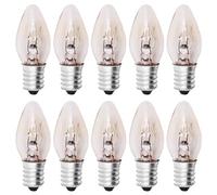 VOANZO 10PCS E14 Lampe De Sel Ampoule Brûleur De Cire Ampoule Électrique Brûleur De Cire Ampoule 7W 220V Veilleuse Lampe De Sel Lampe D'aromathérapie Lustre Lampe En Cristal(Blanc)
