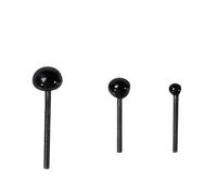 VOANZO 150 Paires de Mini Yeux en Verre Noir Kit d'yeux artisanaux pour la Fabrication de poupées en Feutre aiguilleté (2 mm 3 mm 4 mm)
