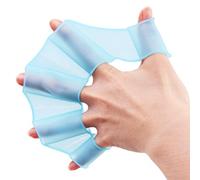 VOANZO 2 Paires de Gants de Natation avec Paume palmée Équipement de Natation Griffe de Grenouille Pagaie de Surf Aquatique pour Enfants et Femmes pour entraînement de Natation (Bleu, M + L)
